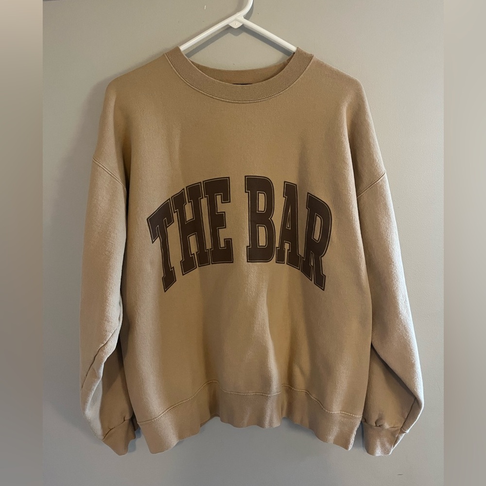 THE BAR chocolate chip varsity sweatshirt